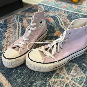 Lavender Platform High Top Converse